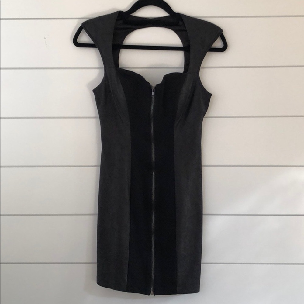 GUESS Black Zip Front Dress